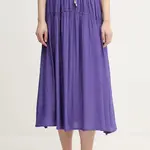 Sukně La Petite Française JOSETTE fialová barva, midi, áčková, JOSETTE