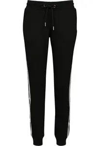 Women's College Contrast Sweatpants Black/White/Black