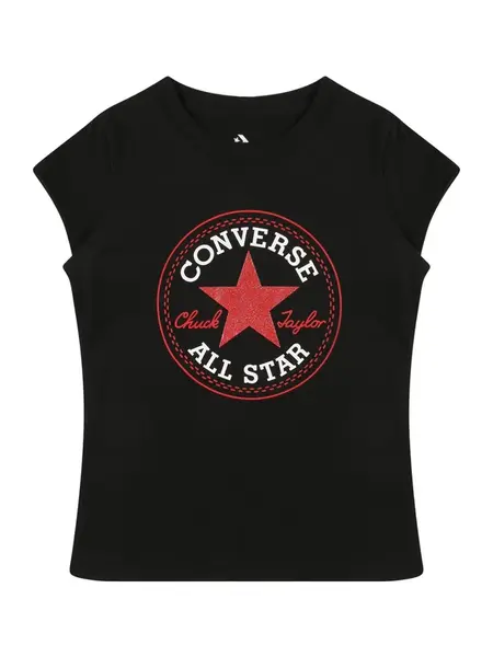 CONVERSE Tričko  červená / čierna / biela