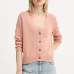 Kardigan se lněnou směsí Marc O'Polo dámský, oranžová barva, 503501161035