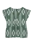 VERO MODA Blúzka 'VMMYMILO'  zelená / biela