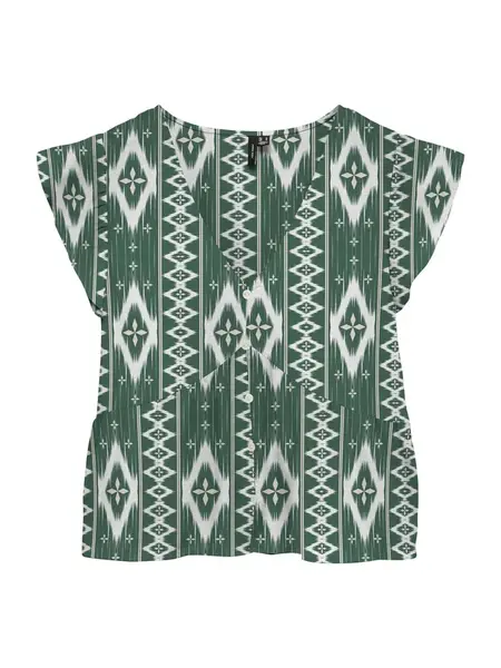 VERO MODA Blúzka 'VMMYMILO'  zelená / biela