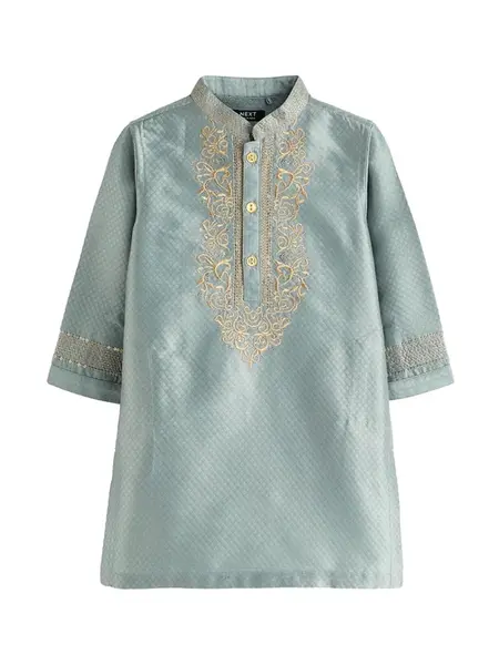 Next Košeľa 'Kurta'  tyrkysová / zlatá