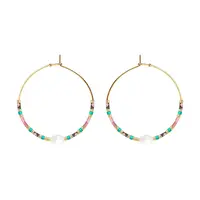 Pozlacené náušnice Lilou 252/35/KOL/MIXKAM/MIXCOL/PEB/PO