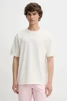 Bavlněné tričko Hollister Co. pánské, béžová barva, s aplikací, KI323-5007