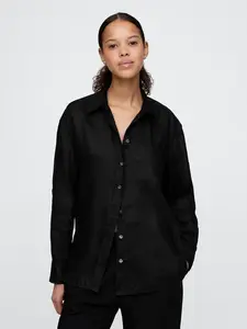GAP Lněná oversize košile Big Shirt - Dámské