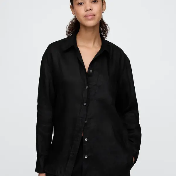 GAP Lněná oversize košile Big Shirt - Dámské