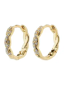 Pilgrim Náušnice 'EZO'  zlatá / priehľadná