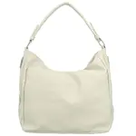 Trendy dámská koženková kabelka na rameno Enwy, krémová