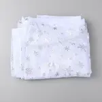 Snowflake Pattern Polyester Mesh Fabric