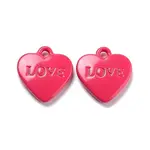Heart Alloy Spray Painted Charms