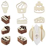 100Pcs 5 Styles Unfinished Wooden Cutouts
