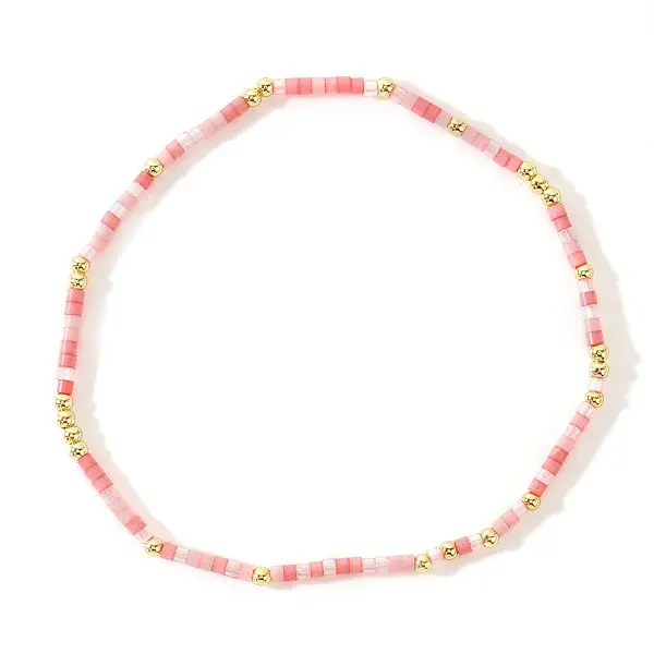 Minimalist Plastic & Brass Beads Stretch Bracelets for Women