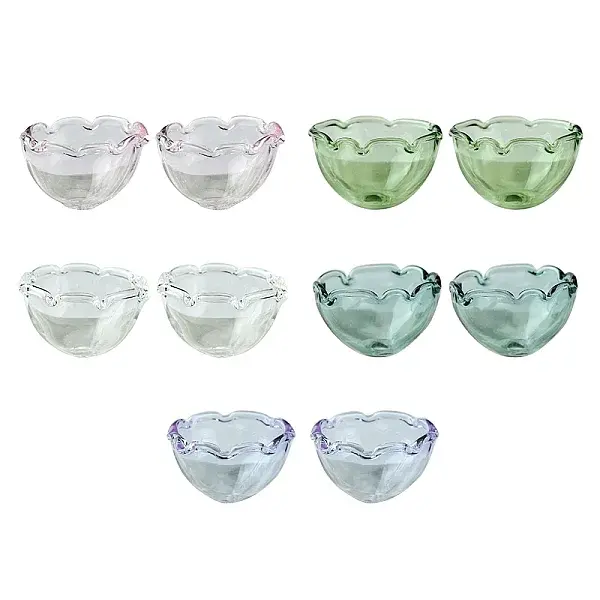 10Pcs 5 Colors Glass Bead Cone for Wind Chimes Making