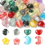 12Pcs 4 Styles Transparent Resin Beads