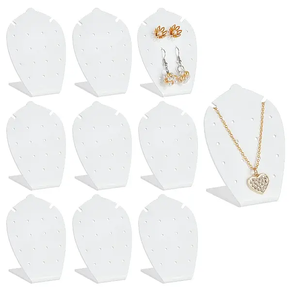 10Pcs Acrylic Slant Back Earring Stands Displays