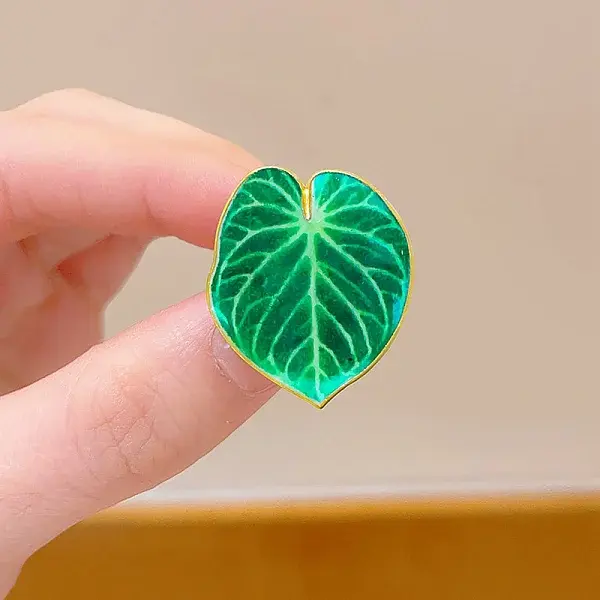 Leaf Shape Alloy Enamel Lapel Pins for Backpack Clothes