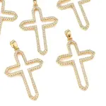 Brass Micro Pave Cubic Zirconia Pendants
