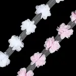 9-10 Yards 2 Colors 3D Organza Flower Trimming