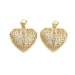 Brass Pave Clear Cubic Zirconia Pendants