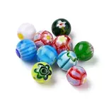 Handmade Millefiori Glass Round Beads