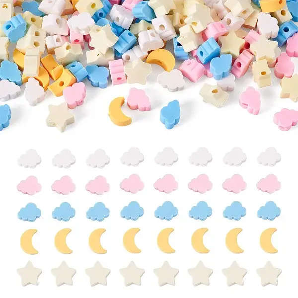 200Pcs Handmade Polymer Clay Beads