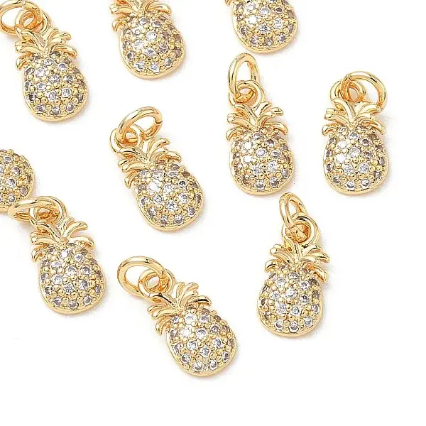 Brass Micro Pave Cubic Zirconia Pendants
