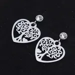201 Stainless Steel Dangle Stud Earrings
