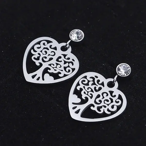 201 Stainless Steel Dangle Stud Earrings