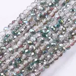 Electroplate Glass Faceted Rondelle Beads Strands