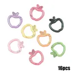 16Pcs Spray Painted Alloy Spring Gate Rings