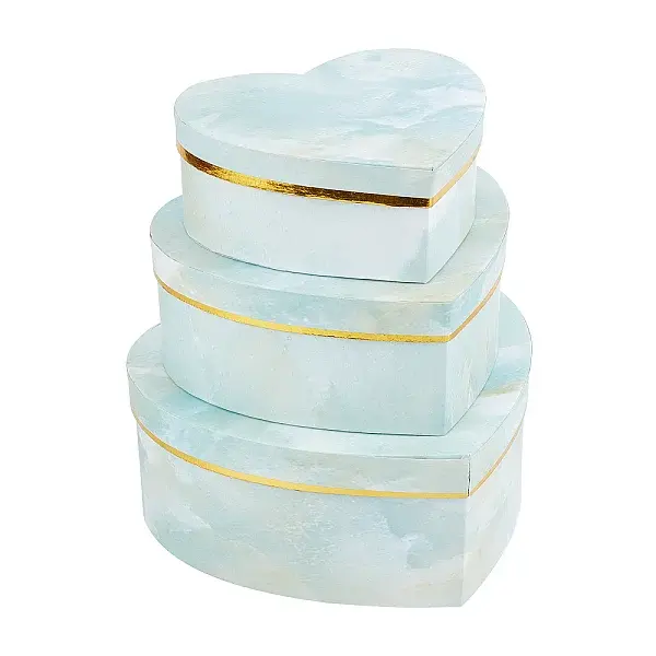 Marble Texture Pattern Paper Cardboard Jewelry Boxes