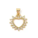 Brass Micro Pave Cubic Zirconia Pendants