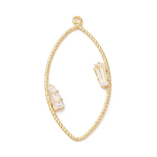 Brass Clear Glass Pendants