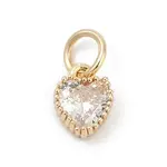 Brass Micro Pave Cubic Zirconia Pendants