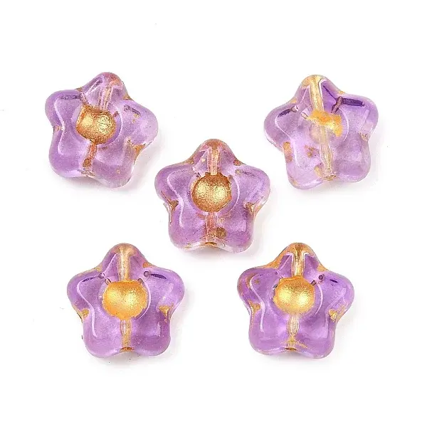 Electroplate and Golden Metal Enlaced Glass Beads