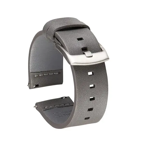 BStrap Fine Leather remienok na Garmin Vivoactive 4, gray
