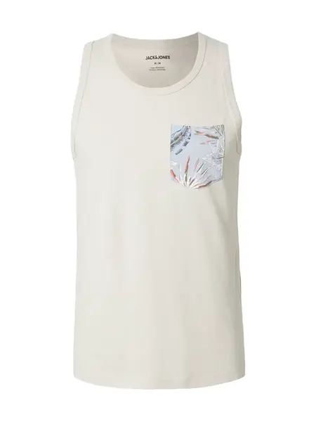 JACK & JONES Tričko 'JJHONOLULU'  krémová