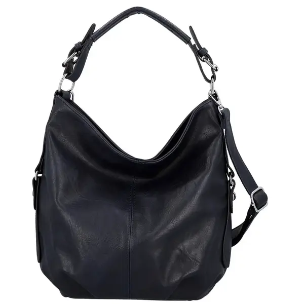 Stylová dámská koženková kabelka na rameno Tripa, tmavě modrá