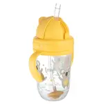 CANPOL BABIES Exotic animals nevylievací hrnček so slamkou a závažím žltý 6m+ 270 ml