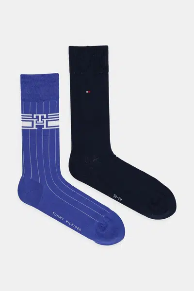 Ponožky Tommy Hilfiger 2-pack pánské, modrá barva, 701232598