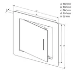 Dvířka revizní EXKLUZIV nerez NDE, 200 x 200 mm 0163