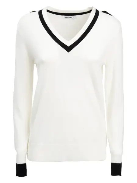 Influencer Sveter  čierna / biela