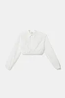 Dětská bavlněná košile Pinko bílá barva, KFCA004.0.CA101