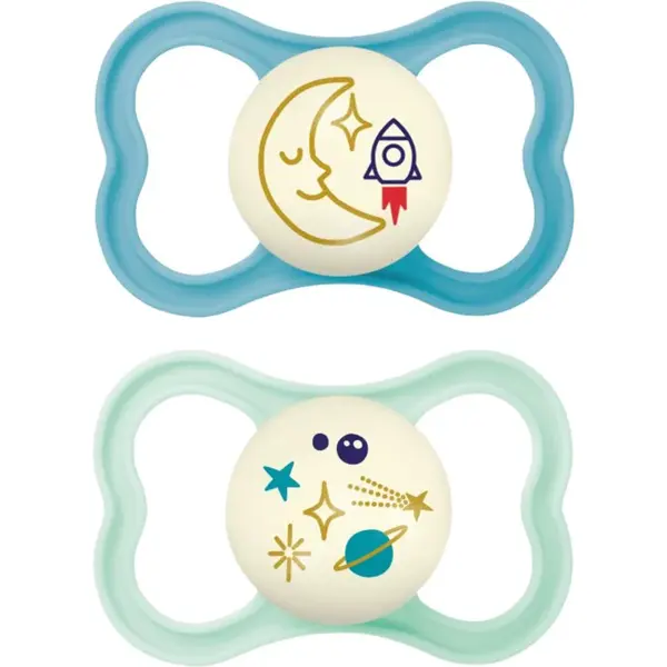 MAM Air Night 16m+ dudlík Turquoise/ Mint 2 ks