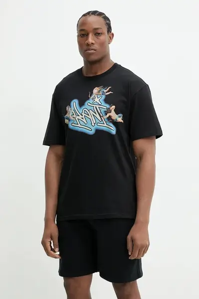 Bavlněné tričko Karl Kani černá barva, s potiskem, 60300352