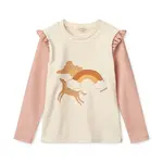 Plavecké tričko s dlouhým rukávem Liewood Tenley Placement Swim Tee oranžová barva, LW19007