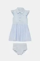 Kojenecké šaty Guess modrá barva, midi, áčková, A5GK01 WG5P0