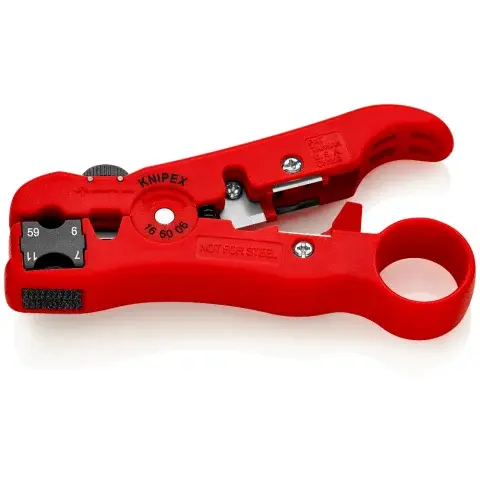 Odizolovací nástroj na koaxiální kabely (RG 59, RG 6, RG 7, RG 11) - KNIPEX 16 60 06 SB