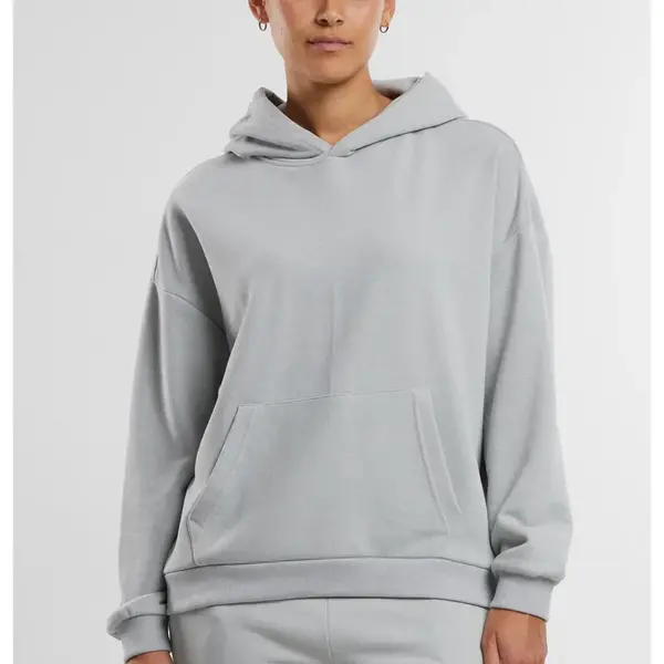 Dámská mikina s kapucí Terry Oversized Hoodie šedá